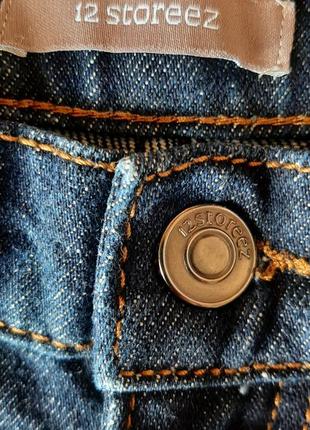 Ровные джинсы с отворотом из плотного денима 12storees9 фото