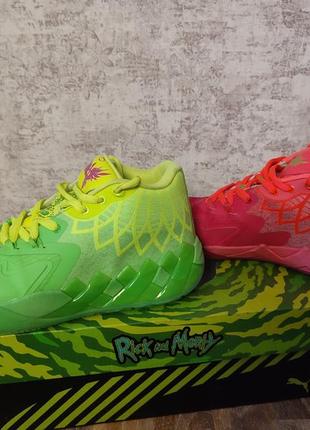 Eur36-46 puma lamelo ball mb.01 rick and morty разноцветные баскетбольные волейбольные кроссовки5 фото