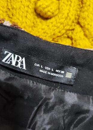 Zara шорти-спідниця з твидової тканини l3 фото