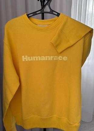 Свитшот adidas pharrell williams basics crew sweatshirt (gender neutral) yellow hi5544 adidas x pharrel williams basics unisex sweatshirt2 фото