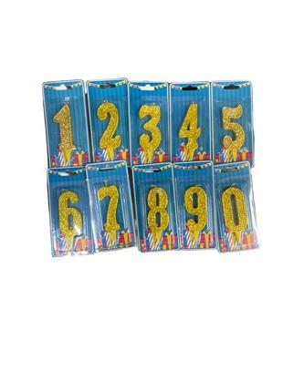 Свічки цифри "3" золото/срібло