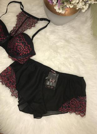 🌿шифонові шортики hunkemoller трусики шифонові з мереживом2 фото