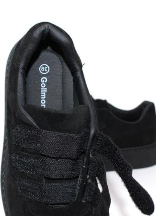 Жіночі комфортні замшеві кросівки на трьох липучках (22038)