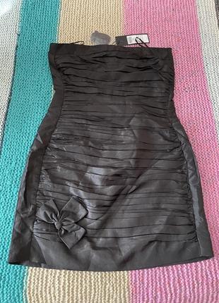 Комплект: платье черная мини+болеро. коктейльное платье. маленькое черное платье. черное платье. темное платье10 фото