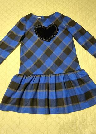 Сукня плаття karolina collection платье в клеточку сердце1 фото
