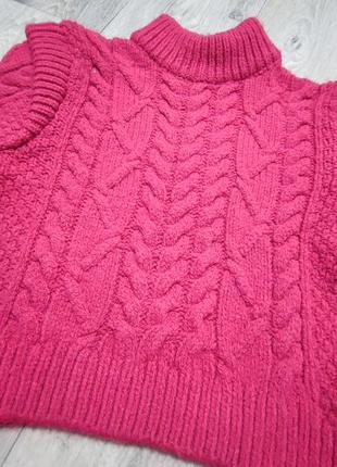 Zara базовый свитер малинового цвета s5 фото