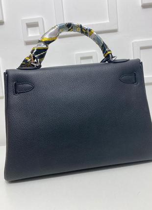 Жіноча сумка ермес келлі чорна 32 hermes kelly6 фото