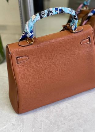 Женская сумка эрмес келли рыж 32 hermes kelly6 фото