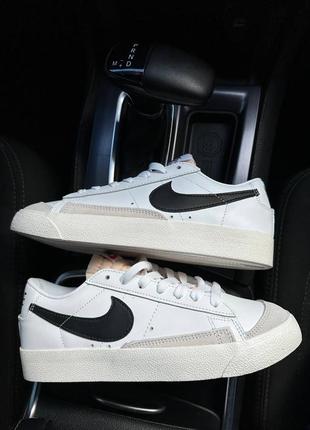 Nike blazer low 77 vintage white black7 фото