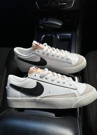 Nike blazer low 77 vintage white black3 фото