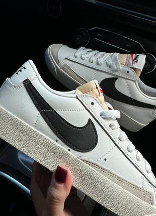 Nike blazer low 77 vintage white black5 фото