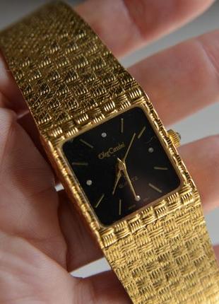 Вінтажний жіночий годинник oleg cassini з діамантами, вінтаж сша7 фото