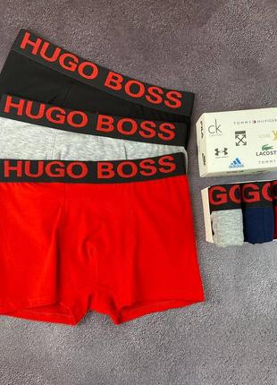 Набор мужского белья / трусы мужские боксеры в стиле hugo boss6 фото