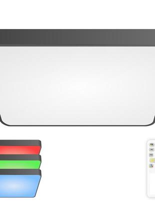 Люстра з пультом kuper 85w+8w rgb s чорний 500/500/55