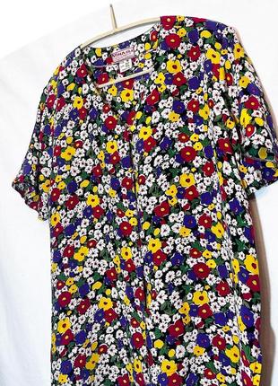 Vina silk, блуза из шелка в принт мелких, ярких цветов2 фото