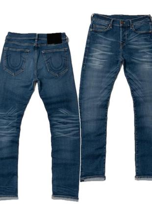 True religion rocco relaxed skinny deep blue denim jeans  чоловічі джинси