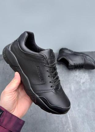 Кроссовки мужские кожаные легкие повседневные демисезонные черные | удобные кроссовки для мужчин4 фото