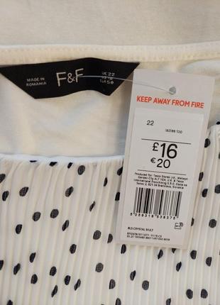 Фирменная f&f с биркой нарядная блуза со 1005 вискозы в мелкий горошек, размер 4-5 хл10 фото