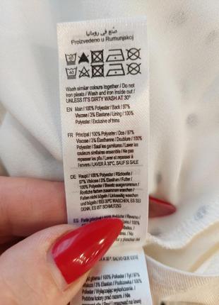 Фирменная f&f с биркой нарядная блуза со 1005 вискозы в мелкий горошек, размер 4-5 хл9 фото