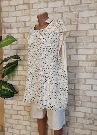 Фирменная f&f с биркой нарядная блуза со 1005 вискозы в мелкий горошек, размер 4-5 хл4 фото