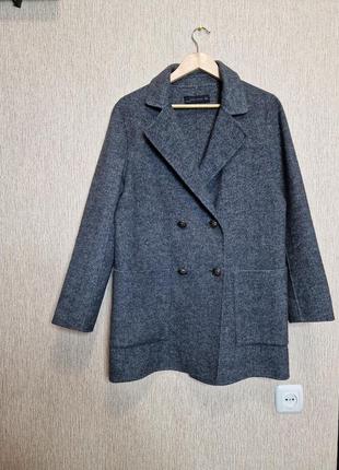 Стильное пальто, жакет zara, оригинал 
размер указан l
подойдет и на s-m
идеальное состояние 
без подклада6 фото