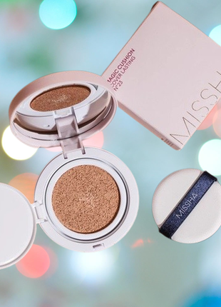 Кушон тональный крем missha magic cushion cover lasting