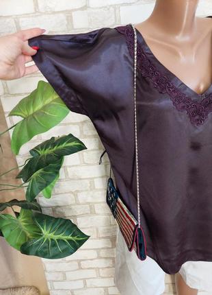 Фирменная marks & spenser нарядная блуза в сочно бордовом цвете с переливами, размер 2хл5 фото