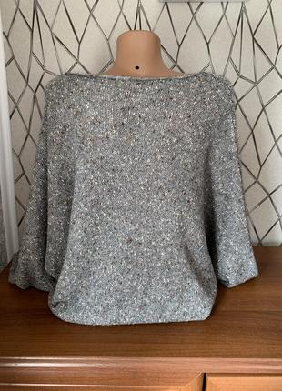 Кофта светр сірого кольору жіноча розмір 50 52 543 фото