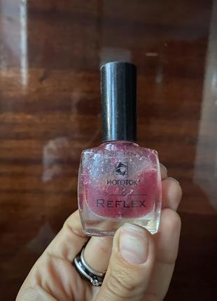 Прозорий лак для нігтів з блискітками фіолетовими