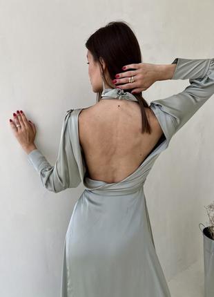 Вечернее платье миди с открытой спиной xs&lt;unk&gt; s&gt; m3 фото