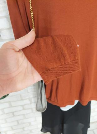 Фирменная h&m стильная блуза со 100 % вискозы с белоснежной майкой обманкой, размер хл6 фото