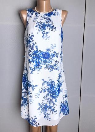 Женское платье короткое белое синее женская одежда женские женский мода винтаж ретро
