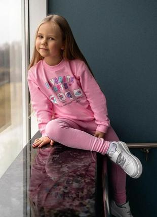 4кольори🌈яскравий стильний комплект світшот і лосини, стильний костюм для дівчинки, модный яркий костюм для девочки свитшот и лосины