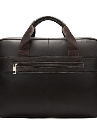 Чоловічий портфель із натуральної шкіри шкіряний портфель чоловічий сумка-портфель чоловічий для ноутбука коричневий6 фото