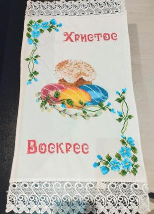 Вишитий рушник на пасху/ великодній рушник на пасху