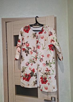 Пиджак в цветы1 фото