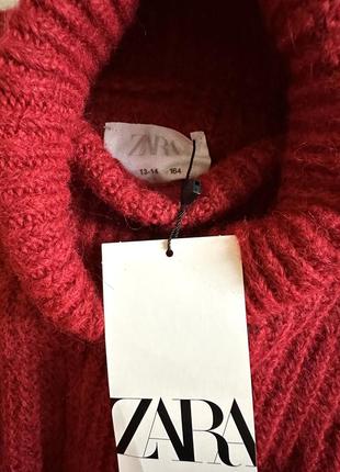 Трикотажное платье zara, вязаное платье zara, удлиненный свитер zara, трикотажное платье zara7 фото