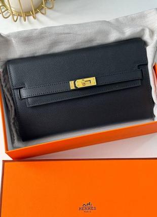 Женский кошелек кошелек эрмес келли черный hermes kelly1 фото