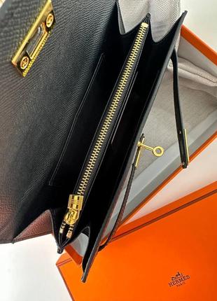 Женский кошелек кошелек эрмес келли черный hermes kelly5 фото