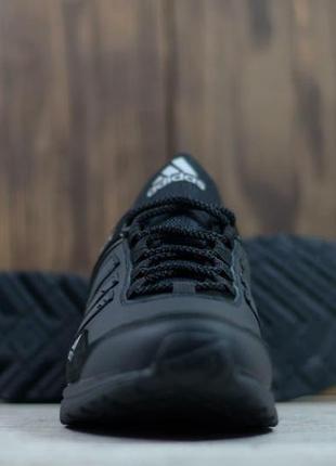 Кроссовки мужские кожаные спортивные на каждый день демисезонные черные | удобные кроссовки для мужчин4 фото
