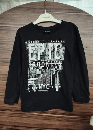 Черный базовый реглан мальчику