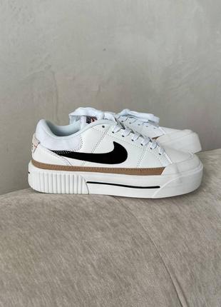 Nike court legacy lift white cover жіночі кросівки найк корт шкіра