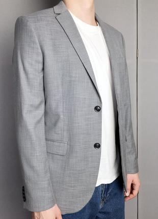 Мужской пиджак бомбер мужская одежда мужские серый винтаж3 фото