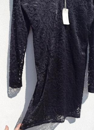 Новое чёрное гипюровое платье nly trend5 фото