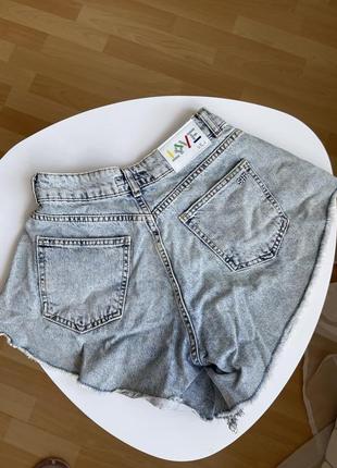 Стильные джинсовые шорты высокая посадка2 фото