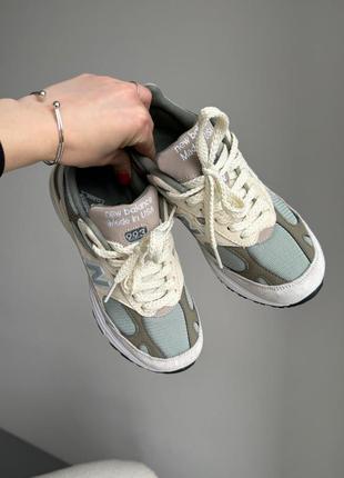 New balance 993 beige/mint/grey7 фото