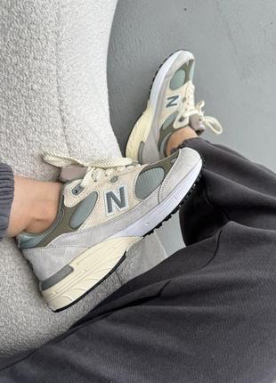 New balance 993 beige/mint/grey6 фото