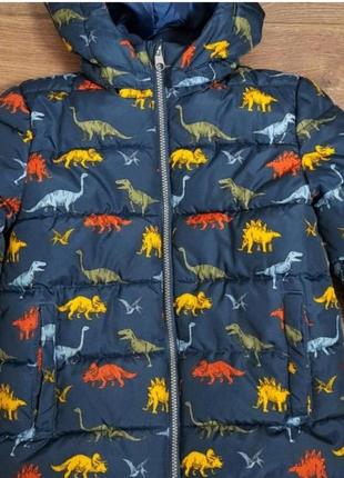 Очень красивая куртка в отличном состоянии, с динозавриками, утепленная1 фото