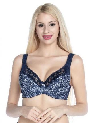 Бюстгальтер синій  lanny mode 90e м'яка чашка