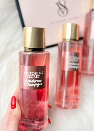 Victoria secret strawberry and champagne міст для тіла, спрей,парфуми,косметика,вікторія сікрет